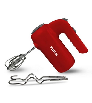 VISION Electric Hand Mixer VIS-HM-002 Red